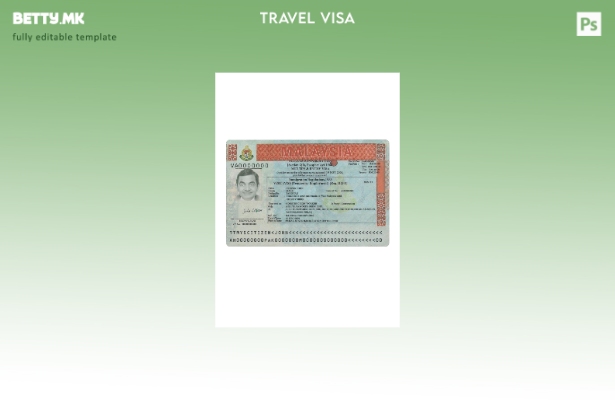 Модерен стил Шаблон за повеќекратна верзија на виза за Малезија